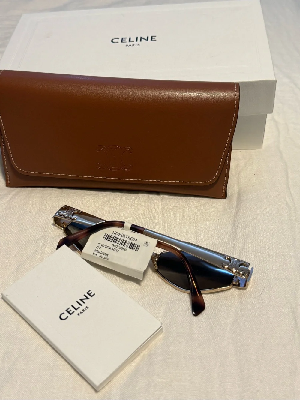 Celine Rose Gold/ Smoke Geometric Sunglasses